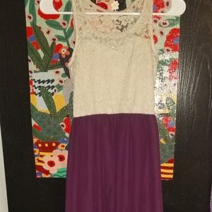 Deb dress, size small. Dark plum/Antique